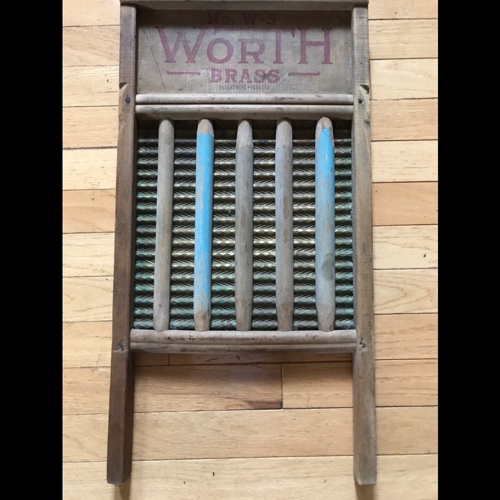 Vintage scrub board for laundry